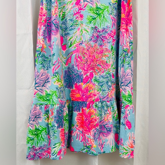 Lilly Pulitzer Malone Sleeveless Swing Fit Dress Celestial Blue & Pink C… - Picture 6 of 10